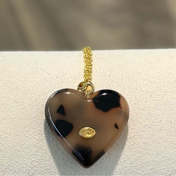 Chanel Gold and Brown Heart Necklace - Picture 3 of 8